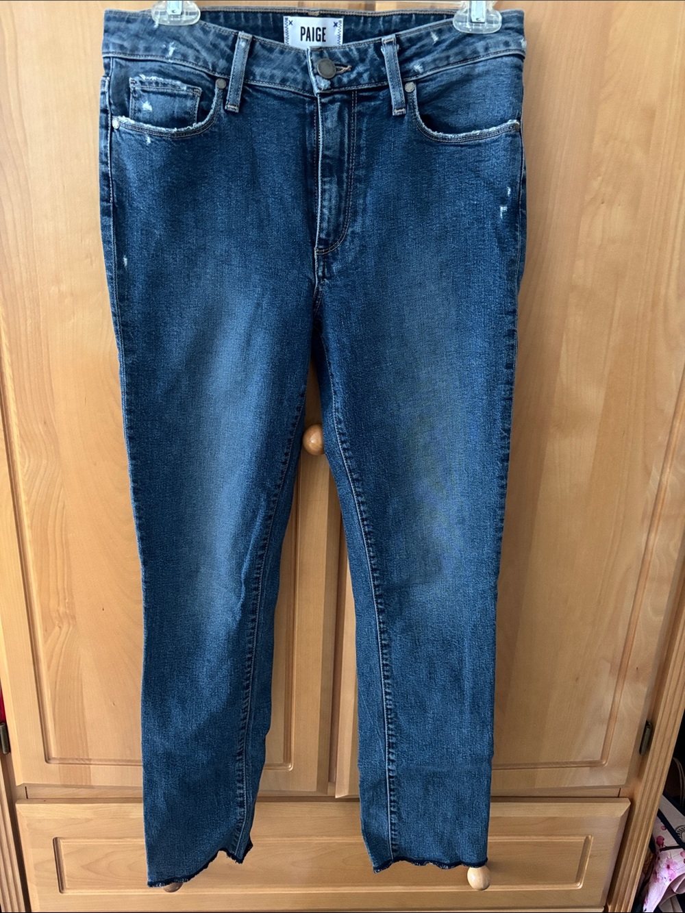 PAIGE Men's Indigo Skinny Jeans with Subtle Distress